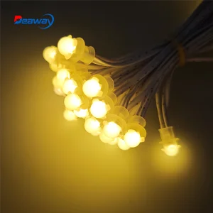 50 Pcs of 9mm DC 12V IP67 Waterproof RGB Christmas Lights