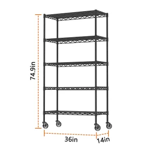 Adjustable NSF Approval Chrome Metal Metro Wire Shelving Units