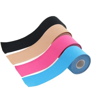 5cmx5m 2''x16.4FT OEM Custom Logo Printing Pre-Cut Regular Sports Muscle Kinesiology Tape for Wraps Support and Physiotherapy