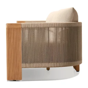 Teak Rattan Sofa