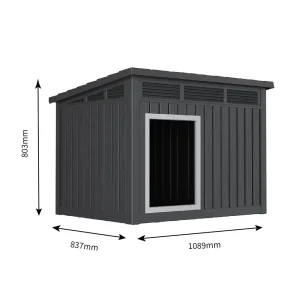 Luxury Plastic Dog House Outdoor Rain- and Cold-Proof Winter-Warm Small Medium and Large Dog Kennel