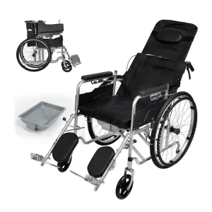 Extra Wide Heavy Duty Reclining Wheelchair 24 Inch Bariatric Wheelchair