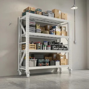 Rack Warehouse Storage Medium Duty 300kg Long Span Racking System Storage Shelving Metal Heavy Shelf Wheel Storage Rack