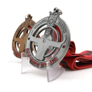 Souvenir Customized 3D Logo Marathon Award Sport Football Club Stock School Activity Medallion Commemorative Winner Association Medals with Ribbon for Wholesale