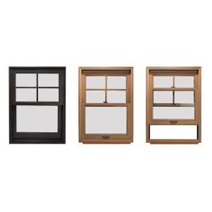 NUOXIN Best UPVC Double Hung Swing Open Double Glass Window