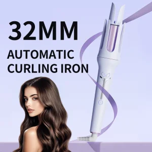 Smart Auto-Rotating Hair Curler Iron 32mm - Electric Curling Wand for Salon &amp; Home Use (140&deg;C-230&deg;C)