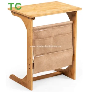 Mesa Lateral de Bambu Mesa de Café Mesa de Cabeceira Mesa de Sofá Mesa Pequena Mesa de Canto de Madeira
