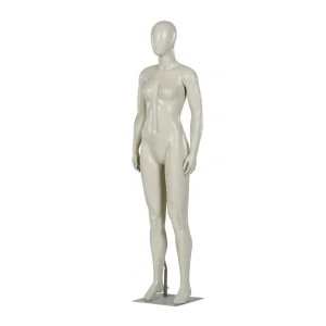 Faceless Fiberglass Full Body Black Color Woman Display Sports Mannequins Female