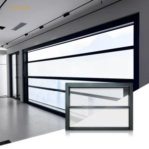 Wazzor Chain Style Electric Hollow Tempered Transparent Glass Intelligent Lifting Window Electric Lift-And-Slide Windows