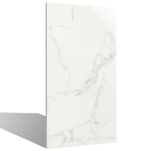 Italian Porcelain Tile 1200X600mm Full Body Marble Cararra White Polished Glazed Tile