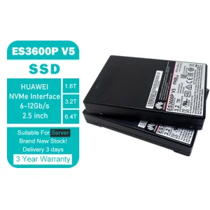 Wholesale New Huaiweis ES3600P V5 Internal NVMe U.2 PCIe Gen4 SSD 1.6T 3.2T 6.4T for Servers 3-Year Warranty