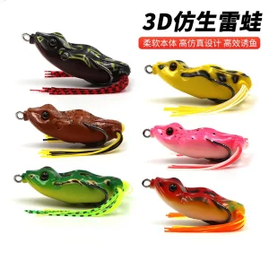 Isca de Pesca Thunderfrog com Duplo Gancho e Dupla Barba Acessórios de Equipamento de Pesca