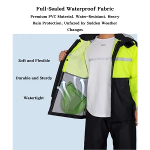 Tear Resistant Polyester Reflective Strip Raincoat