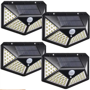 100LED Solar Power PIR Motion Sensor Wall Lamp