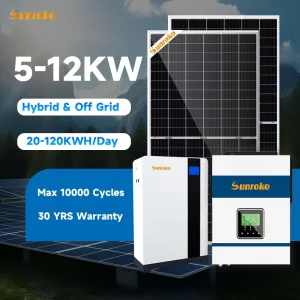 Complete Hybrid Solar Panel System 5kw 10kw 12kw Residential Energy Storage System