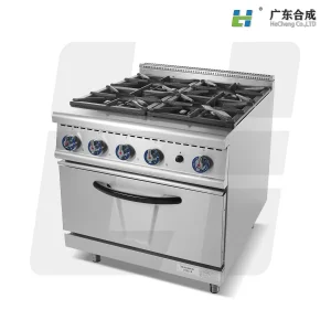 Premium 4-Burner Gas Range with Spacious Oven for Cooking