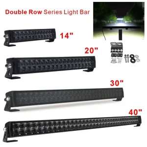 Wholesale LED Light Bar Straight Car Light Accessories Dual Double Row 360W 14 20 30 40inch LED Bar Combo Auto Lighting Systems