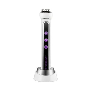USB-Powered Household Facial Microcurrent EMS Rotating LED Light Device Thermal Heating Rotation Massage 2600mAh Battery 1-Year