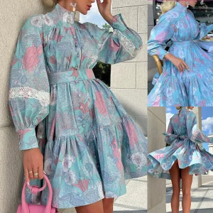 Vestido de camisa impresa