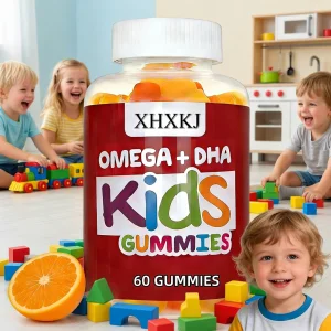 GMP Factory OEM Private Label Organic Multivitamin Gummies DHA Omega 3 Chewing Candy for Kids Growth &amp; Immune Health Vitamins