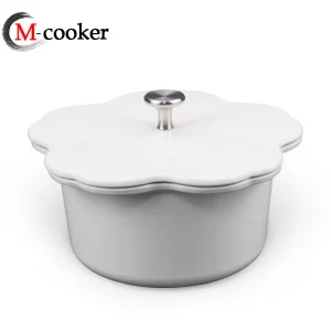 Flower Shape Enamel Pot