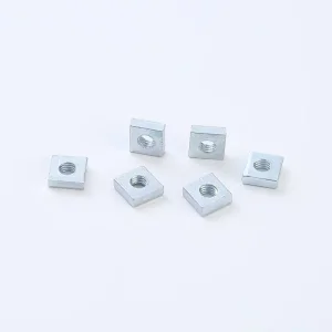 Galvanized Square Nut Fasteners for Durable Aluminum Profile Cap Applications