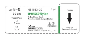 Black Color Nylon Surgical Suture with Small Needle
