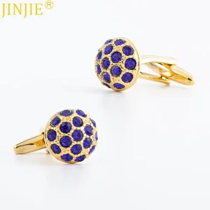 Wholesale Luxury Round Cut White Gold Square Zircon Stone Cufflinks Men Fashion Accessories Blue/Black/Red/Purple CS8641 Exporter, Companies