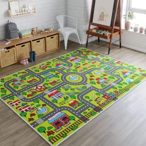 Custom Printed Toddler Urban Play Mat Traffic Design Playroom Floor Rug Carpet Children Educational Game Tatami Rug