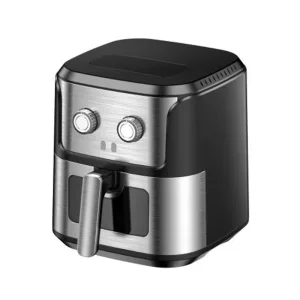 Custom 1500W 5 Liters Mechanical Air Fryer Kitchen Baking Electric Oven Stainless Steel Hot Air Fryer Machine with Visual Drawer