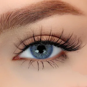 Neth Blue Colored Contact Lenses for Eyes Natural Look 3 Tone Blue Color Contact Lenses