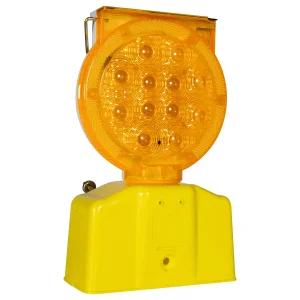 Road Barricade Flashing Light Warning Amber LED Solar Warning Lights