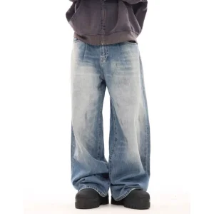 Pants Customer Wash Dirty Jeans Straight Leg Cargo