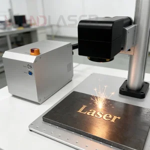 30W 50W 100W 200W Desktop Portable Fiber Laser Logo Galvo Engraver Mini Marking Engraving Carving Printing Machine for Metal Aluminum Glass Stone Deep Engraving