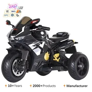 Dual Drive Battery Electric Motorcycle Toy Car for Kids Rechargeable Plastic Tricycle Remote Control for Boys Girls 2-4 Years