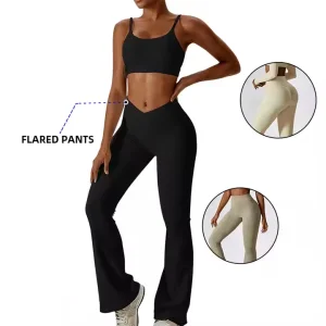 Butterluxe Crossover Flared Leggings