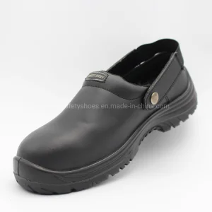 Full Grain Leather Work Safety Shoes for Chef Kitchen Slippers