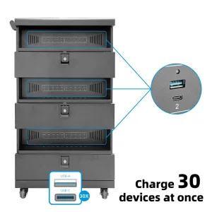 900W Anti-Theft 30-Device Vr Glasses Charging Cabinet