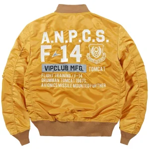 Custom Embroidered logo Patch Yellow Vintage Cropped pilot Flight Jacket Nylon Nasa Bomber Jacket for Men