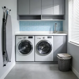 Laundry Cabinet Storage Unit for Household Utility Room