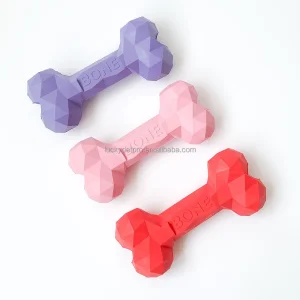 Diamond Bone Natural Rubber Dog Toy