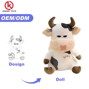 Colorful stuffed cow