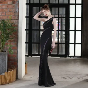 Elegant Red Long Evening Dress