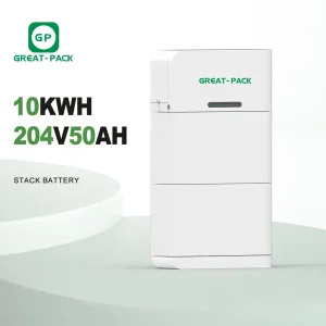 10kwh 20kwh 25kwh High Voltage Pack 204V50ah Stacked LiFePO4 Lithium Battery for Growatt Hybrid Solar System