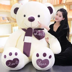 Custom Big Size Teddy Bear Doll Plush Toy Doll Sleeping Bed Pillow Panda Doll Hug Bear Ribbon Bear Girls