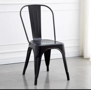 Tolix Metal Dining Indoor-Outdoor Use Restaurant Stackable Classic Bistro Cafe Chairs