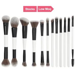 Premium Wooden Dual Ended Makeup Brush Set