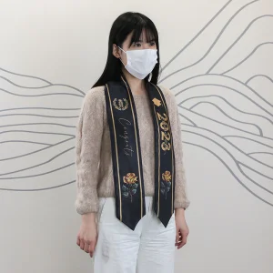 Custom Logo Lightweight Polyester Satin Sublimation Graduation Stole Design