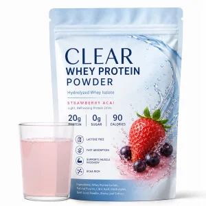 Plant Clear Whey Protein Powder Hydrolyzed Whey Protein Isolate 80 Zero Sugar Fast Absorption 100% Whey Protein for Pre Workout