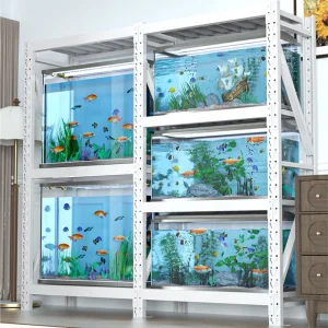 Household 3 Tier 180KG Per Layer Metal Shelving Unit Rack Shelf Metal Frame Aquarium Stand Steel Fish Tank Stand